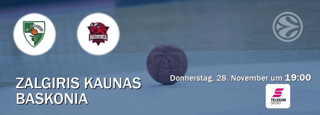 Das Spiel zwischen Zalgiris Kaunas und Baskonia wird am Donnerstag, 28. November um  19:00, live vom Magenta Sport übertragen.