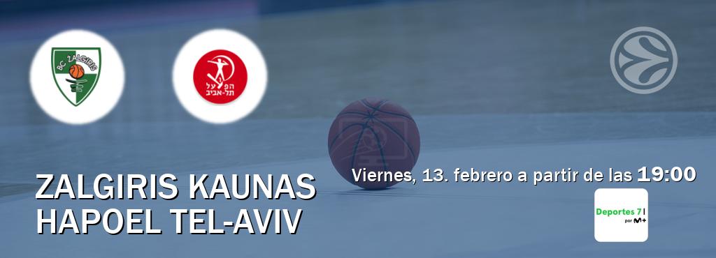 El partido entre Zalgiris Kaunas y Hapoel Tel-Aviv será retransmitido por Movistar Deportes 7 (viernes, 13. febrero a partir de las  19:00).