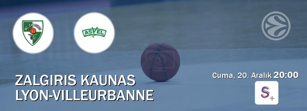 Karşılaşma Zalgiris Kaunas - Lyon-Villeurbanne S Sport +'den canlı yayınlanacak (Cuma, 20. Aralık  20:00).