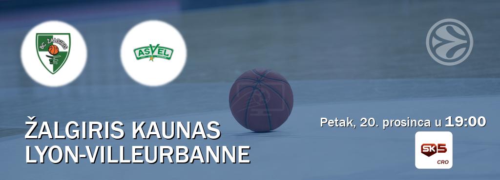 Izravni prijenos utakmice Žalgiris Kaunas i Lyon-Villeurbanne pratite uživo na Sportklub 5 (petak, 20. prosinca u  19:00).