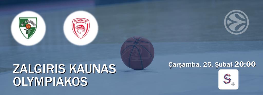 Karşılaşma Zalgiris Kaunas - Olympiakos S Sport +'den canlı yayınlanacak (Çarşamba, 25. Şubat  20:00).