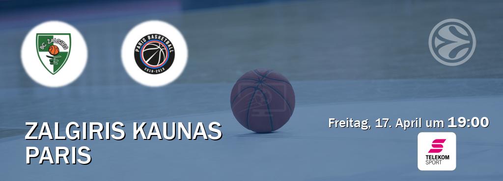 Das Spiel zwischen Zalgiris Kaunas und Paris wird am Freitag, 17. April um  19:00, live vom Magenta Sport übertragen.