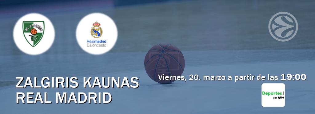 El partido entre Zalgiris Kaunas y Real Madrid será retransmitido por Movistar Deportes (viernes, 20. marzo a partir de las  19:00).