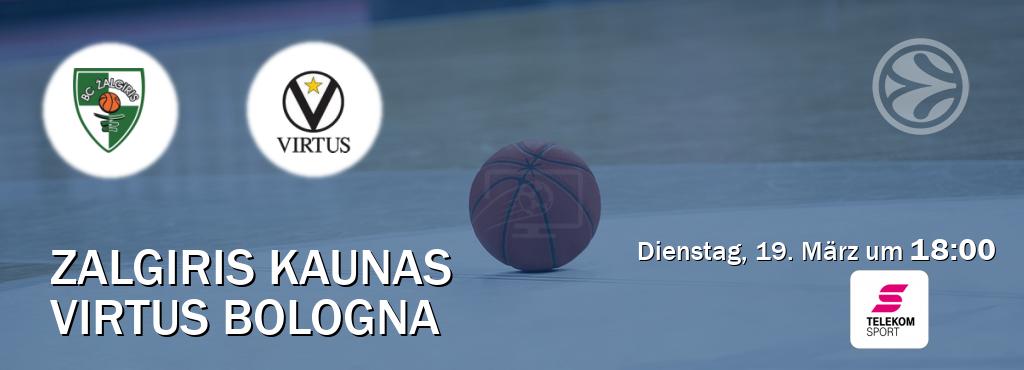Das Spiel zwischen Zalgiris Kaunas und Virtus Bologna wird am Dienstag, 19. März um  18:00, live vom Magenta Sport übertragen.