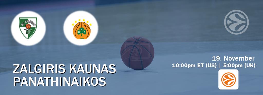 You can watch game live between Zalgiris Kaunas and Panathinaikos on EuroLeague TV. You can watch game live between Zalgiris Kaunas and Panathinaikos on EuroLeague TV.