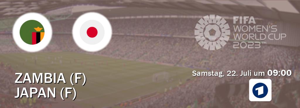 Das Spiel zwischen Zambia (F) und Japan (F) wird am Samstag, 22. Juli um  09:00, live vom Das Erste übertragen.