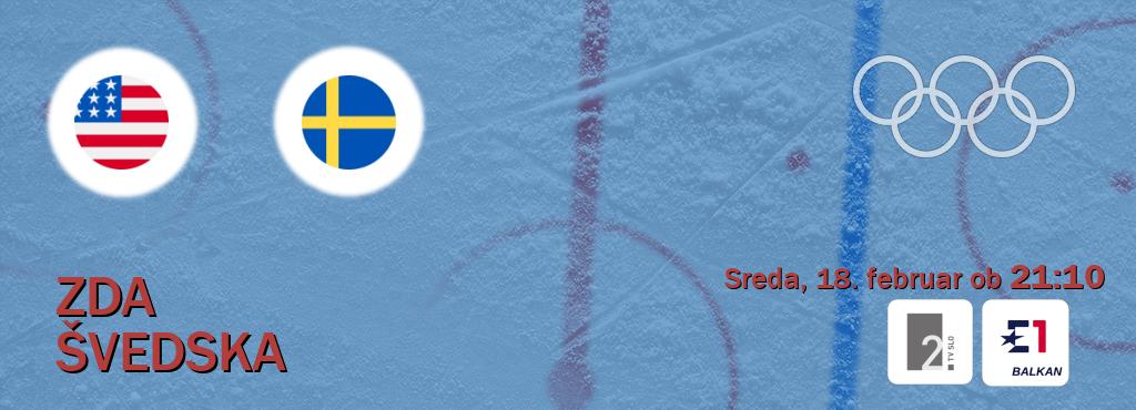 Dvoboj ZDA in Švedska s prenosom tekme v živo na TV Slo 2 in Eurosport 1.
