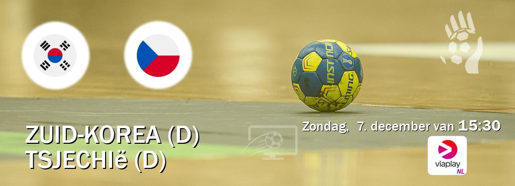 Wedstrijd tussen Zuid-Korea (D) en Tsjechië (D) live op tv bij Viaplay Nederland (zondag,  7. december van  15:30).