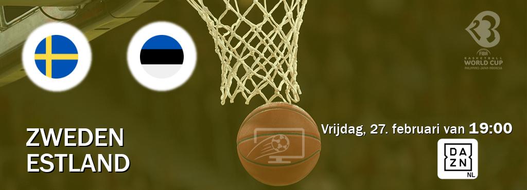 Wedstrijd tussen Zweden en Estland live op tv bij DAZN (vrijdag, 27. februari van  19:00).