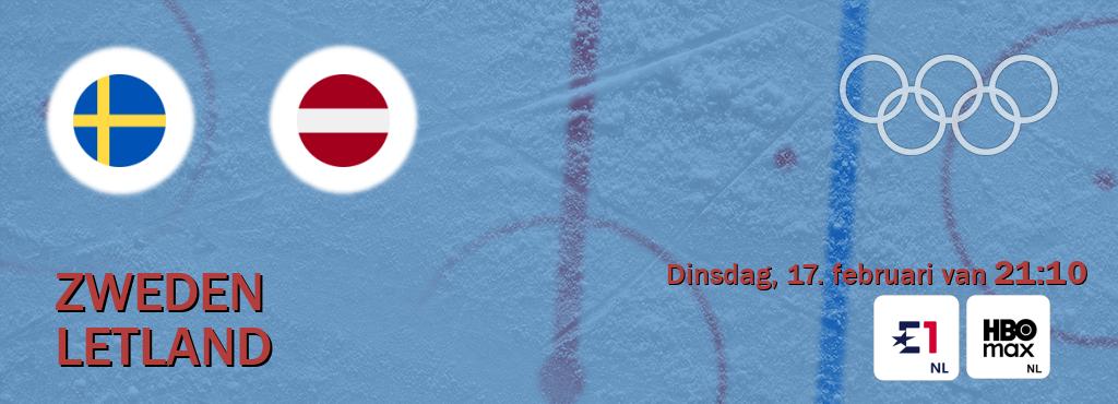 Wedstrijd tussen Zweden en Letland live op tv bij Eurosport, HBO Max (dinsdag, 17. februari van  21:10).