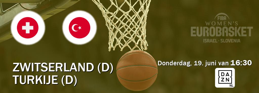 Wedstrijd tussen Zwitserland (D) en Turkije (D) live op tv bij DAZN (donderdag, 19. juni van  16:30).