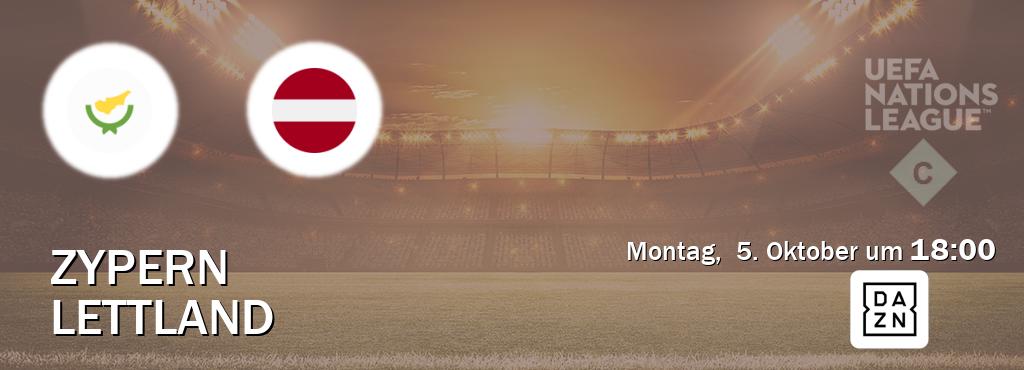 Das Spiel zwischen Zypern und Lettland wird am Montag, 5. Oktober um 18:00, live vom DAZN übertragen. Das Spiel zwischen Zypern und Lettland wird am Montag, 5. Oktober um 18:00, live vom DAZN übertragen.