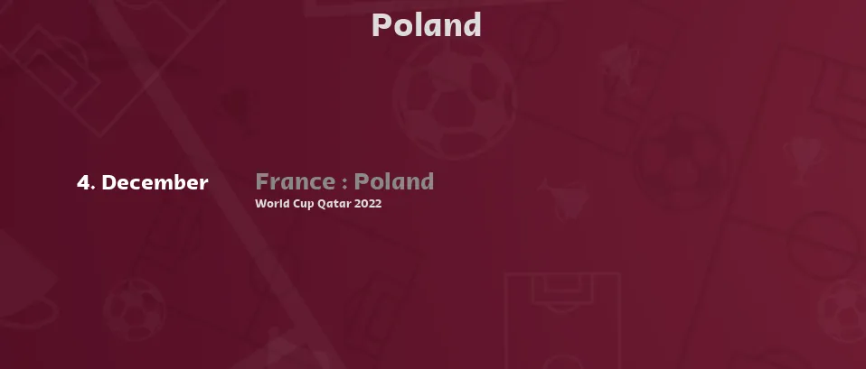 Poland - Next matches. For Live Streams and TV Listings check bellow.
